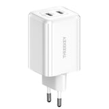 Threekey 35W PD USB-C GaN Fast Wall Charger w. 2 x USB-C - White