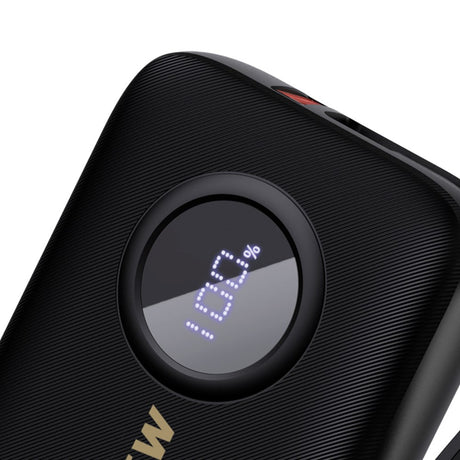 Dudao K14 10.000 mAh PowerBank w. Built-in USB-C Cable & Lightning Cable - Black