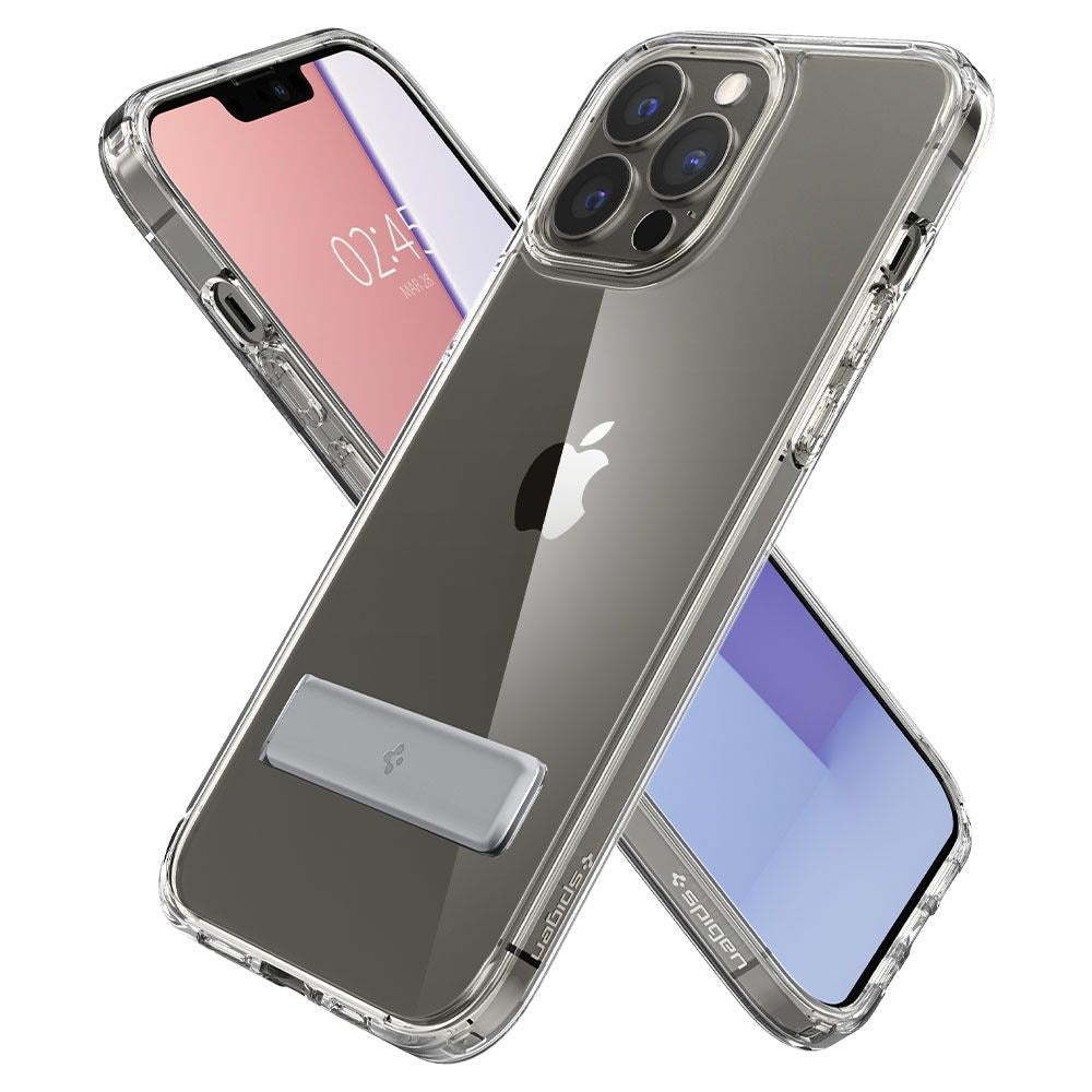 iPhone 13 Pro Spigen Ultra Hybrid Case with Stand Function - Transparent