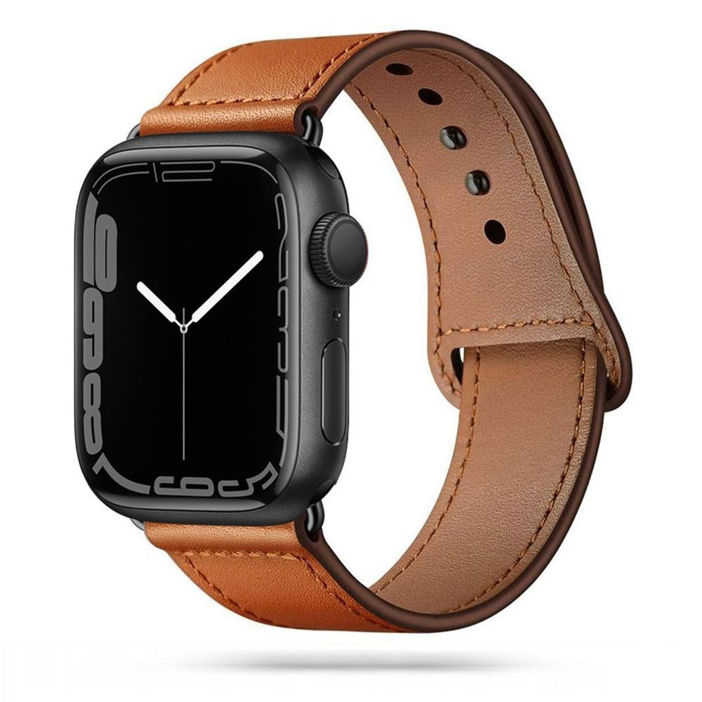 Apple Watch (38/40/SE/41/42mm) Tech-Protect Leatherfit Strap - Brown