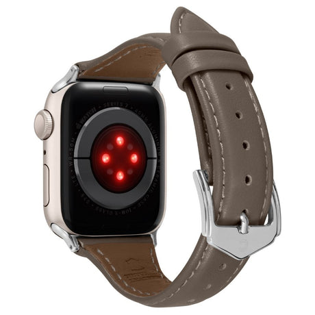 Apple Watch (38/40/SE/41/42mm)  Cyrill Leather Strap - Classic Look - Grey