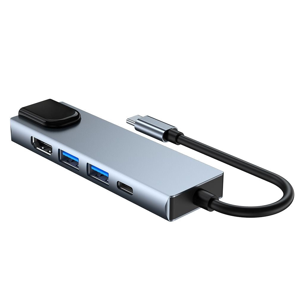 Tech-Protect 5in1 USB-C Multiport Hub - HDMI / USB-C / Ethernet / 2 x USB-A - Grey