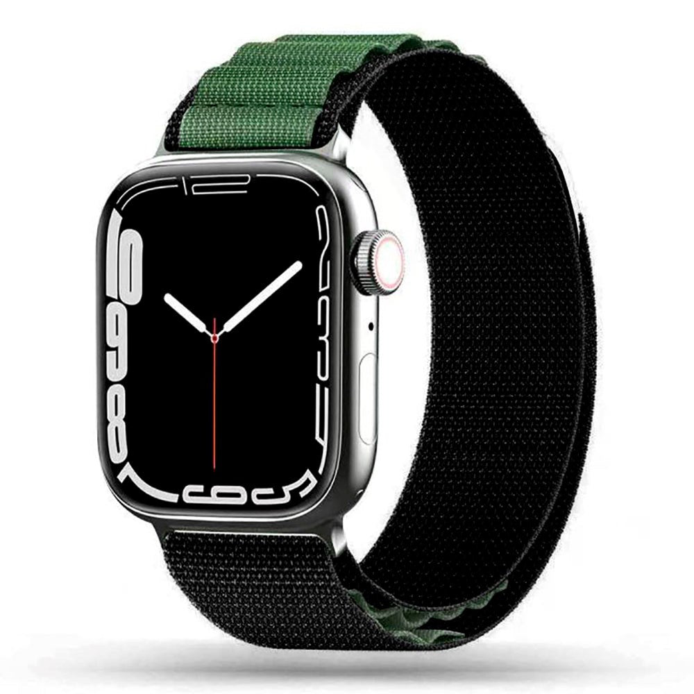 Apple Watch (42/44/SE/45/46/49mm) Tech-Protect Nylon Pro Strap - Green / Black