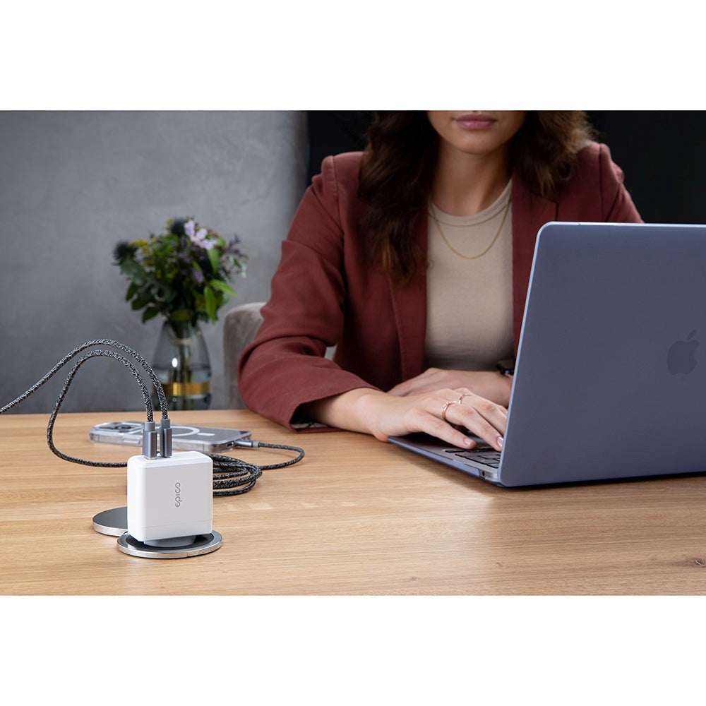 Epico Wall Charger PD 65W GaN w. USB-C & USB-A - White