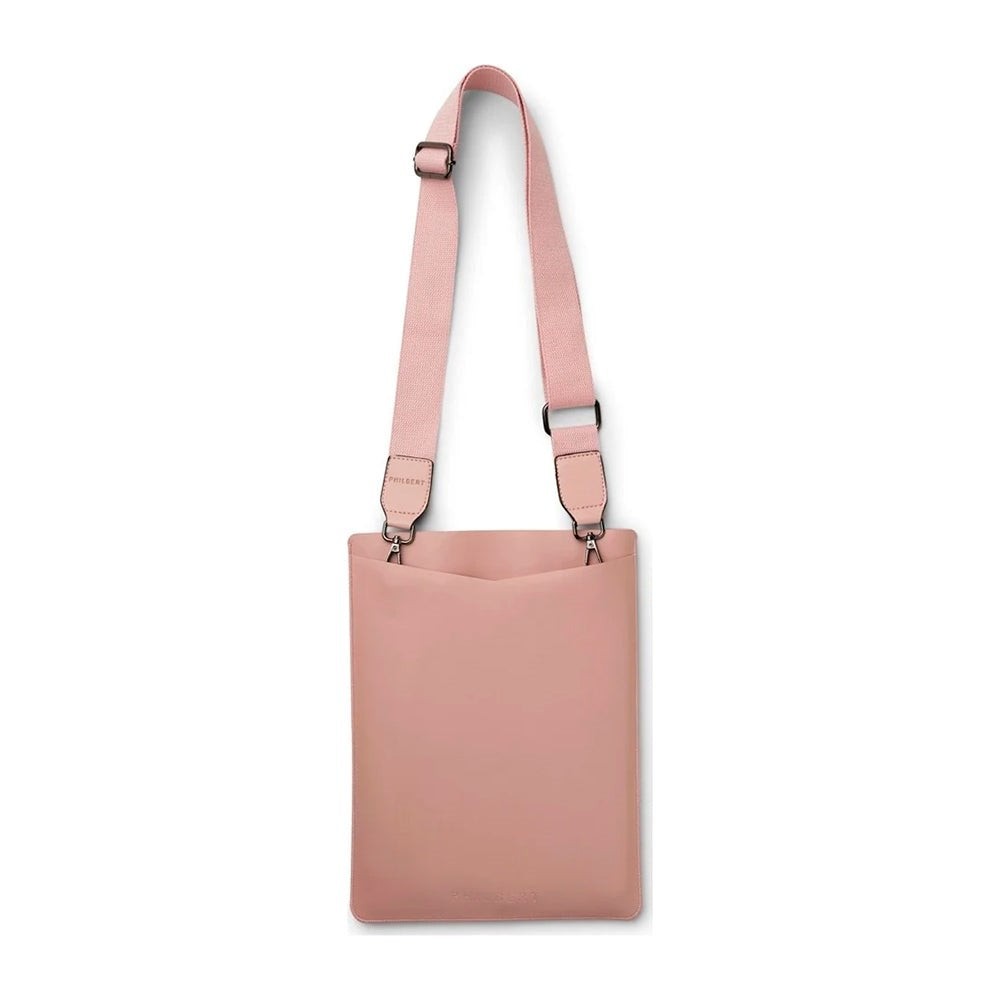 Philbert UltraSlim Vegan Leather Sleeve w. Strap for MacBook / Laptop 15" (35,5 x 25 x 2 cm) - Pink