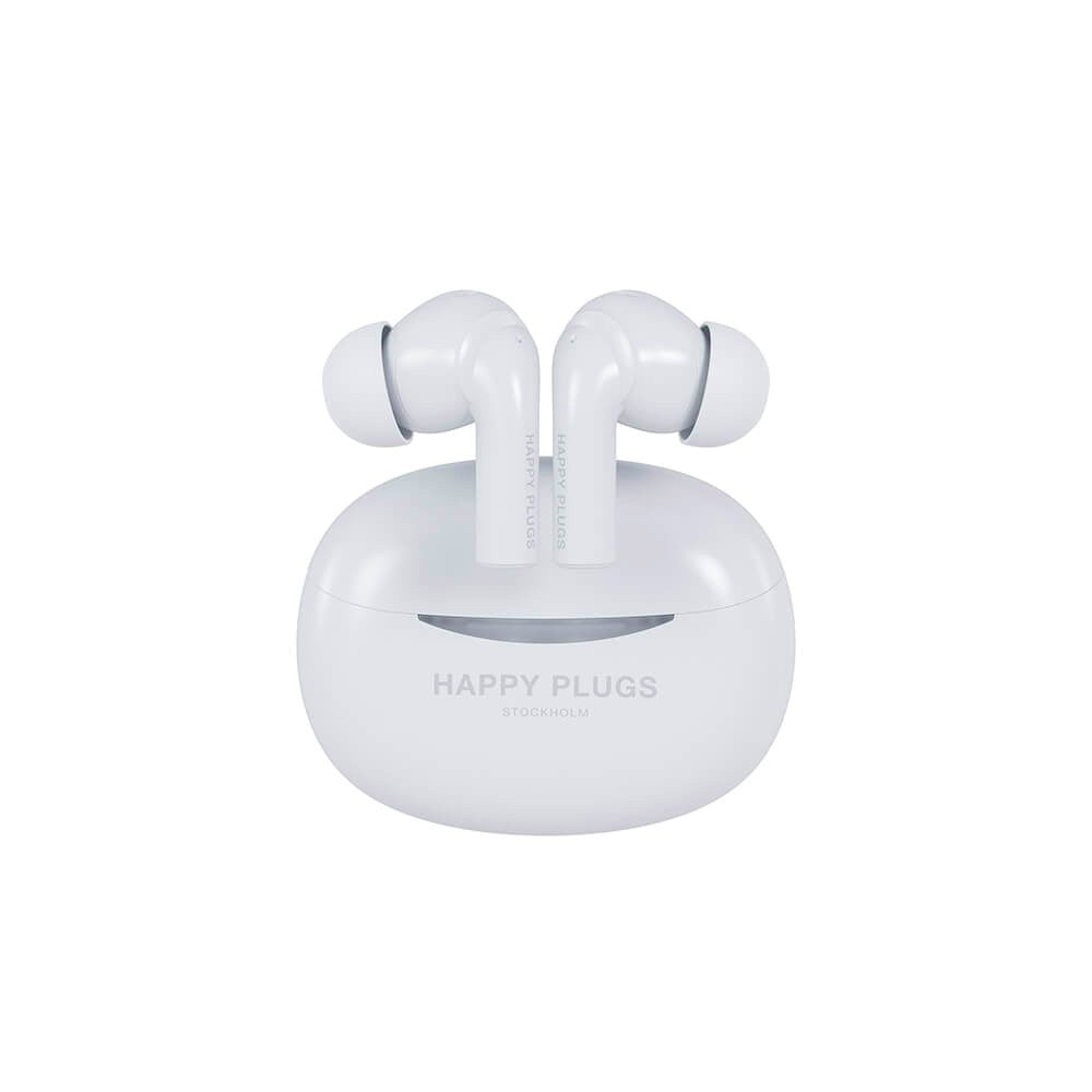 Happy Plugs Joy Pro In-Ear Headphones with Noise Cancellation - White