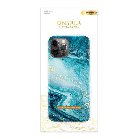 GEAR Onsala Fashion Collection iPhone 13 Pro Case w. Magnet - Blue Sea Marble