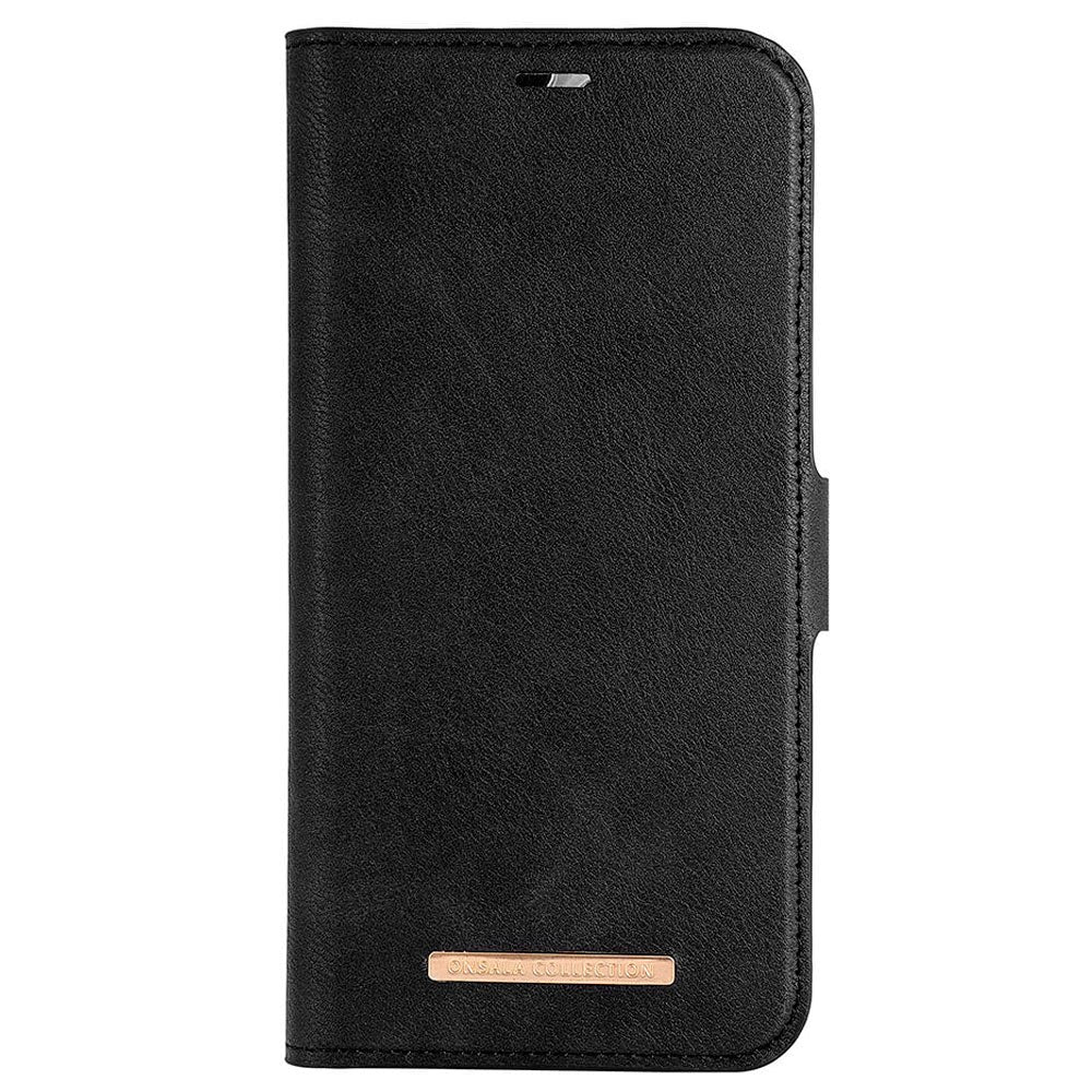 iPhone 15 Pro GEAR ONSALA Fashion Collection Wallet Case w. Magnet - MagSafe Compatible - Midnight Black