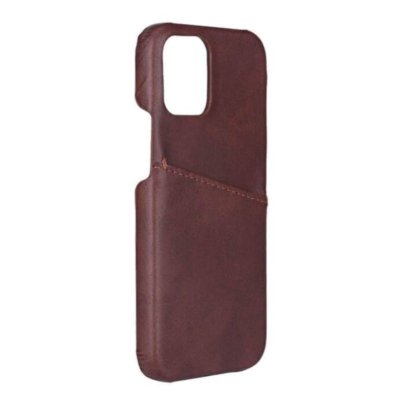 iPhone 12 Mini GEAR Onsala Collection Leather Case w. Card pocket - Brown