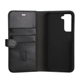 Samsung Galaxy S21 FE Gear Buffalo Wallet Genuine Leather Magnet Wallet Case - Black