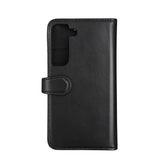 Samsung Galaxy S22 Gear Buffalo Wallet Genuine Leather Magnet Wallet Case - Black