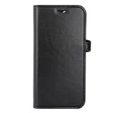 iPhone 15 GEAR Buffalo 2-in-1 Wallet Genuine Leather Magnet Flip Case with Wallet - Black