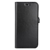 iPhone 15 Pro GEAR Buffalo 2-in-1 Wallet Genuine Leather Magnet Flip Case with Wallet - Black