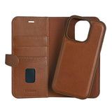 iPhone 16 Pro GEAR Buffalo 2-in-1 Wallet Genuine Leather Magnet Flip Case with Wallet - MagSafe Compatible - Brown