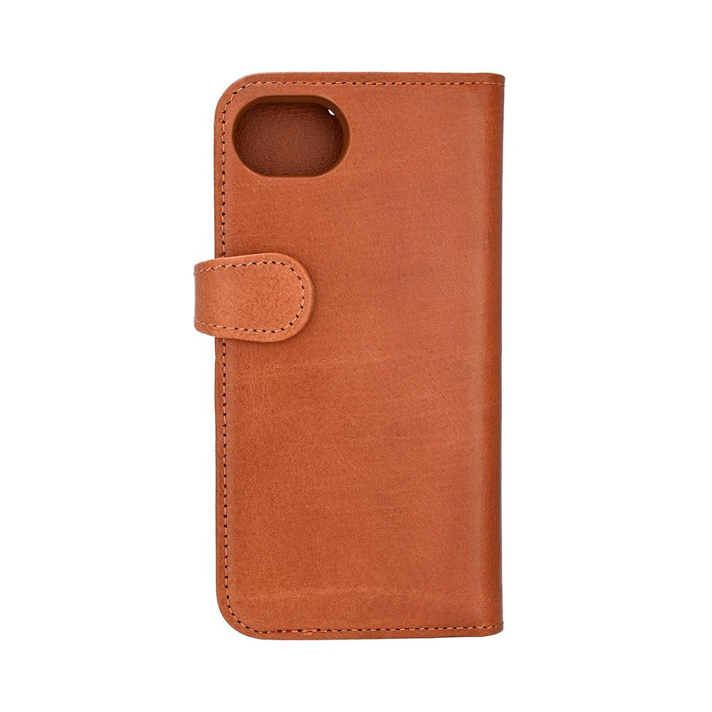 iPhone 16e GEAR BUFFALO 2-in-1 Genuine Leather Flip Case - Brown