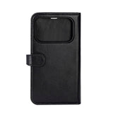 iPhone 17 Pro Max Buffalo 2-in-1 Genuine Leather Flip Case - Black