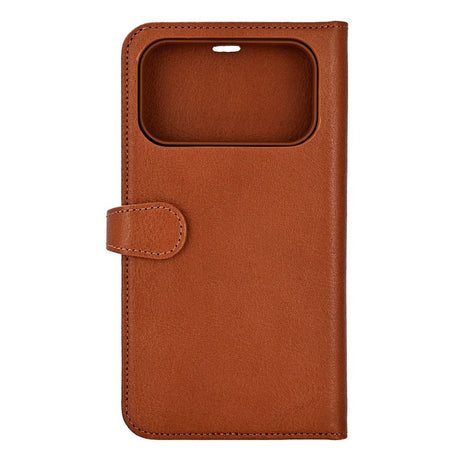 iPhone 17 Pro Max Buffalo 2-in-1 Genuine Leather Flip Case - Brown