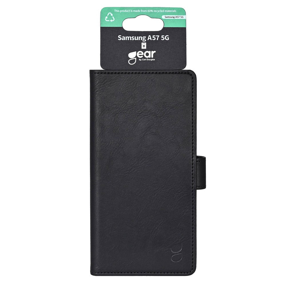 Samsung Galaxy A57 GEAR Faux Leather Flip Case - Black