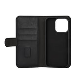 iPhone 16 Pro GEAR Leather Case 2-in-1 m. Wallet 3 Cards - MagSafe Compatible - Black