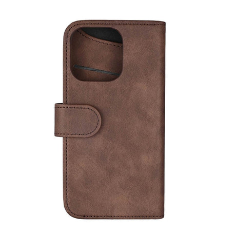 iPhone 16 Pro GEAR Wallet - Leather Case w. Wallet for 3 Cards - MagSafe Compatible - Brown