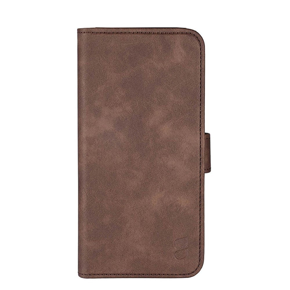 iPhone 16 Plus GEAR Wallet - Leather Case w. Wallet for 3 Cards - MagSafe Compatible - Brown