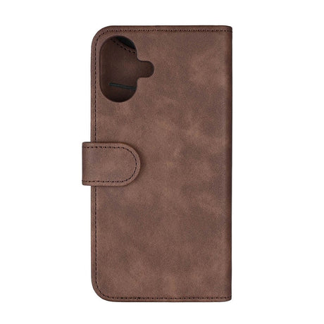 iPhone 16 Plus GEAR Wallet - Leather Case w. Wallet for 3 Cards - MagSafe Compatible - Brown