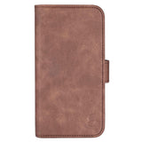 iPhone 16 GEAR Wallet - Leather Case w. Wallet for 3 Cards - MagSafe Compatible - Brown