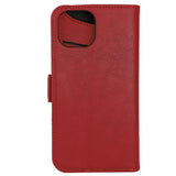 GEAR iPhone 15 Leather Wallet Case - MagSafe Compatible - Red