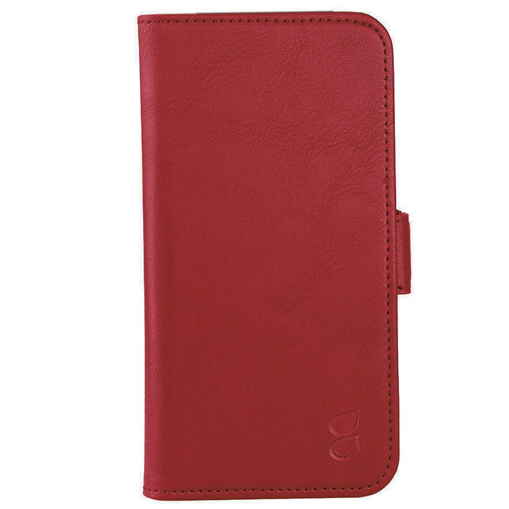 GEAR iPhone 15 Leather Wallet Case - MagSafe Compatible - Red