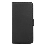 iPhone 15 GEAR Wallet - Leather Case w. Wallet for 3 Cards - Black