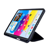 iPad 10.9" (2022) GEAR Pencilpocket Leather Flip Case - Dark Blue