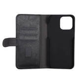 iPhone 14 Pro Max GEAR Wallet - Leather Flip 2-in-1 Case with Wallet 3 Cards - Black