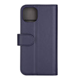 iPhone 14 GEAR Wallet - Leather Flip Cover with Wallet for 3 Cards - Blue