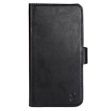 iPhone 14 Plus GEAR Wallet - Leather Flip Cover with Wallet for 3 Cards - Black