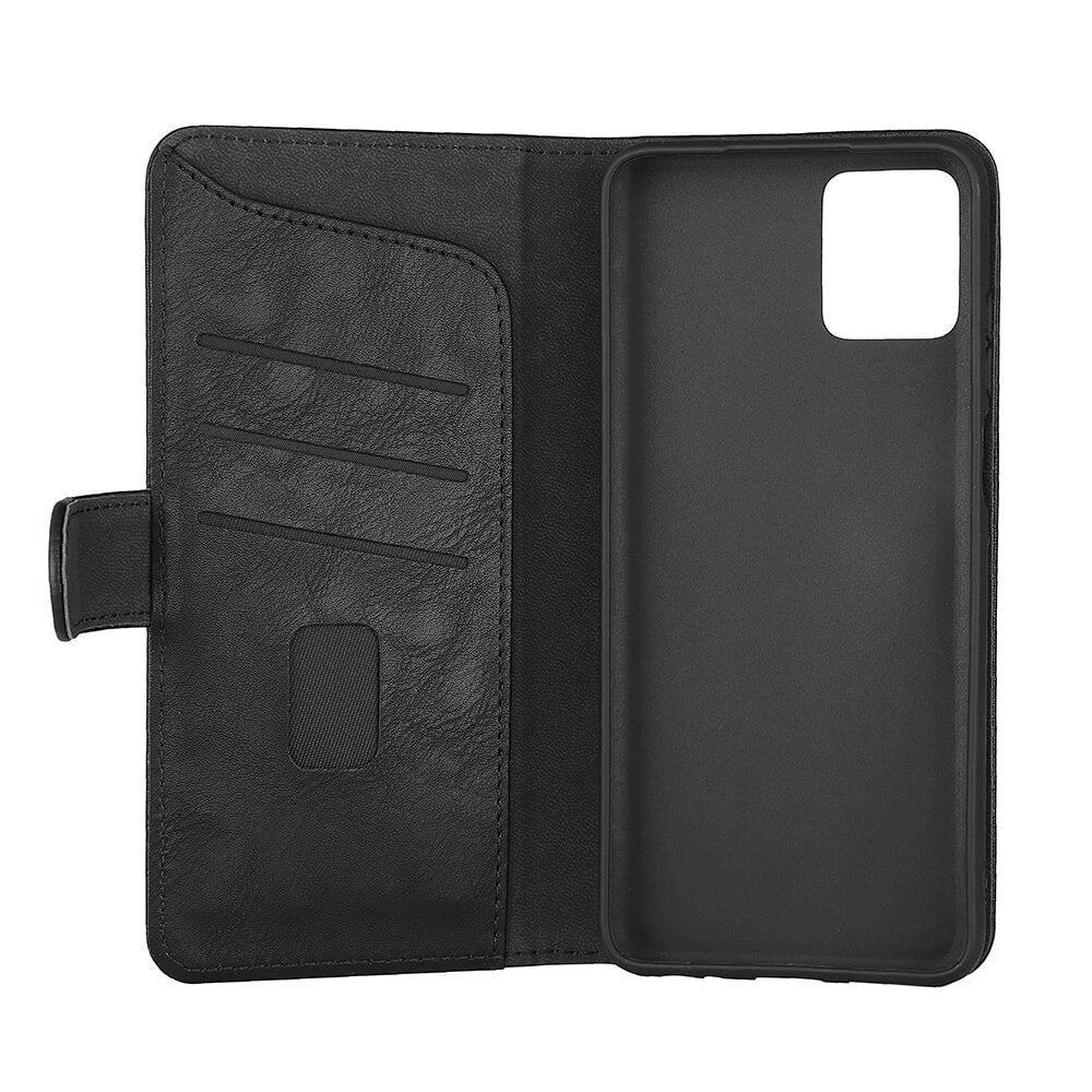 Motorola Moto G32 GEAR Wallet - Leather Flip Cover with Wallet for 3 Cards - Black