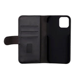 iPhone 12 / 12 Pro GEAR Wallet - Leather Flip 2-in-1 Case with Wallet 3 Cards - Black