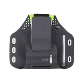 GEAR Universal Running Armband for Mobile with Pocket for Key & Reflective Edge (Max. Mobile: 70 x 145mm) - Grey / Green