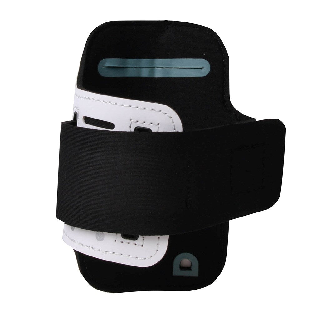 GEAR Universal Running Armband with Adjustable Velcro Strap & Reflective Edge (Max. Phone: 140 x 70mm) - White