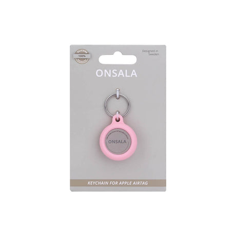 GEAR ONSALA AirTag Silicone Holder w. Key Ring - Pink