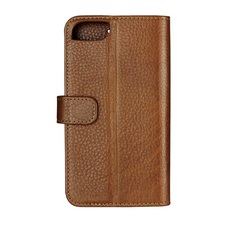 iPhone SE (2022 / 2020) / 8 / 7 / 6 / 6S GEAR Onsala Wallet Genuine Leather Case Brown