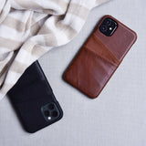 iPhone 11 GEAR Onsala Collection Phone Case w. Card Holder / Leather - Brown