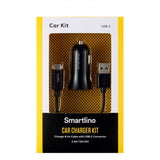 Smartline 12W Car Charger with USB-C Cable 1m - Black