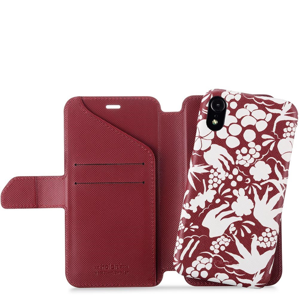 Holdit iPhone XR Wallet Magnet Case - Stockholm Tropical White