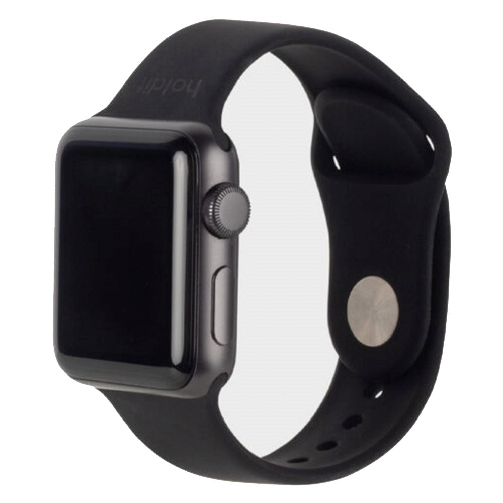 Apple Watch (38/40/SE/41MM) Holdit Silicone Watch Strap - Black