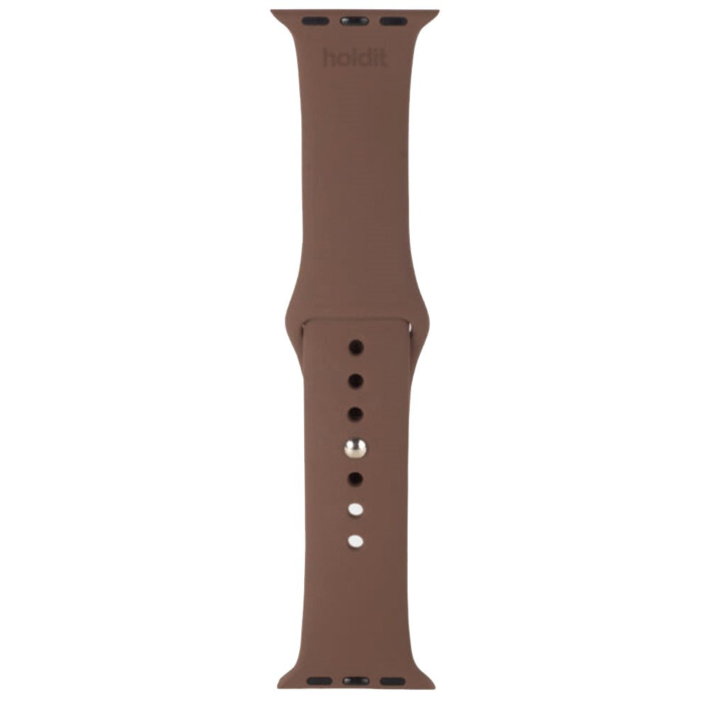 Apple Watch (38/40/SE/41MM) Holdit Silicone Watch Strap - Dark Brown