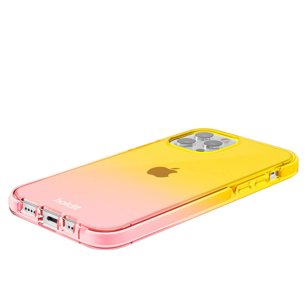 Holdit iPhone 12 / 12 Pro Seethru Case - Gradient Bright Pink/Orange Juice