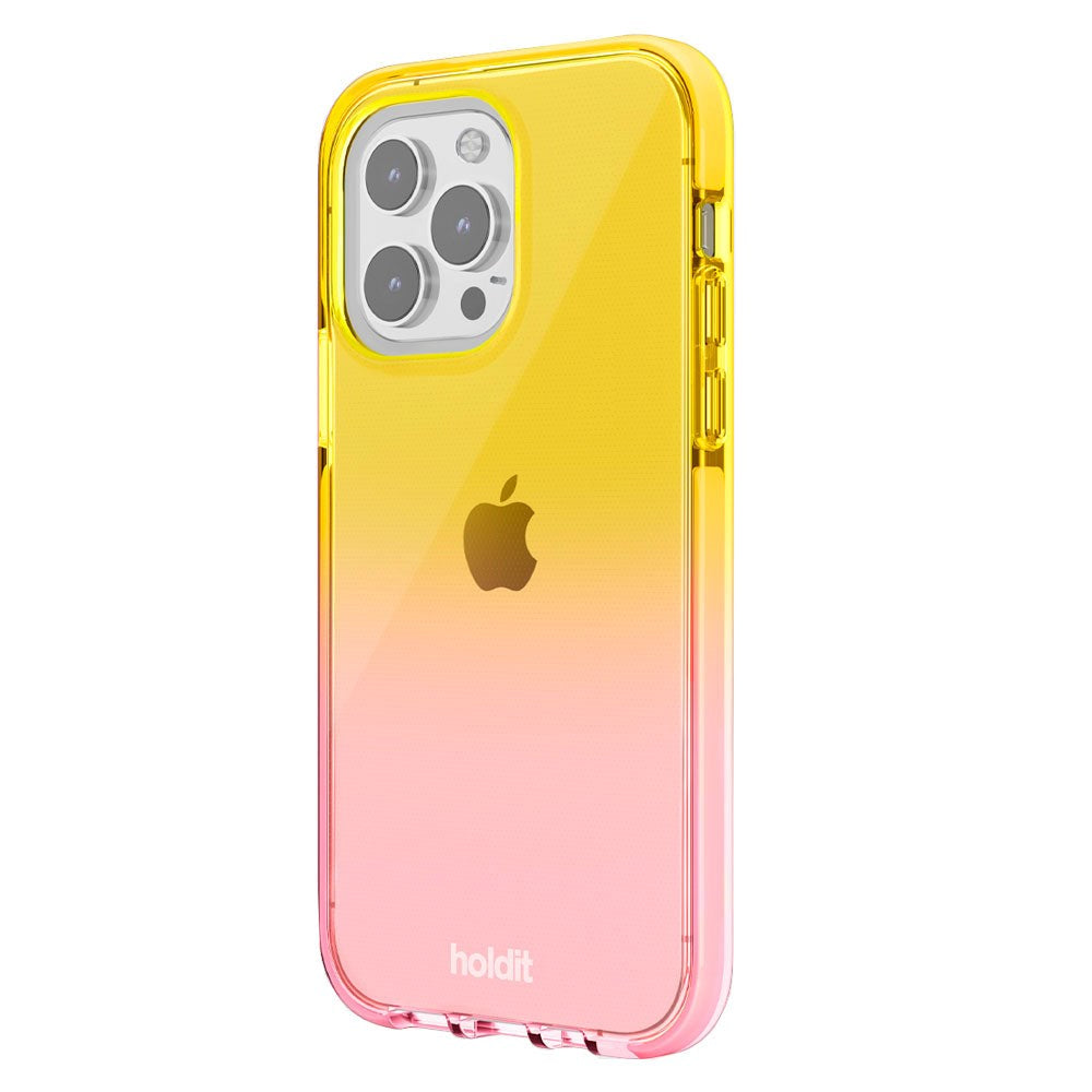 Holdit iPhone 14 Pro Seethru Case - Gradient Bright Pink/Orange Juice