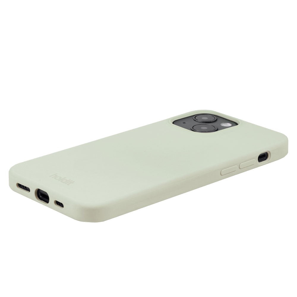 Holdit iPhone 14 / 13 Soft Touch Silikone Case - White Moss