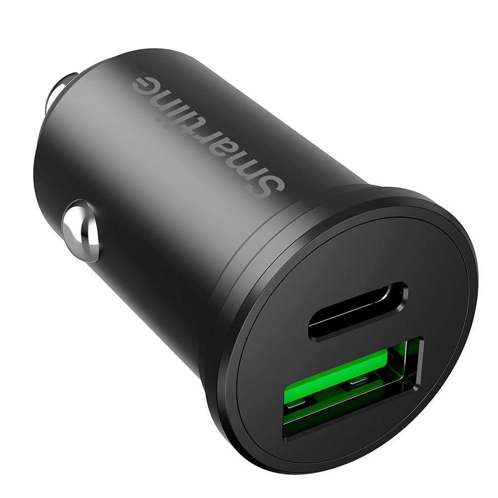 Smartline PD 45W Car Charger with USB-C & USB-A - Black