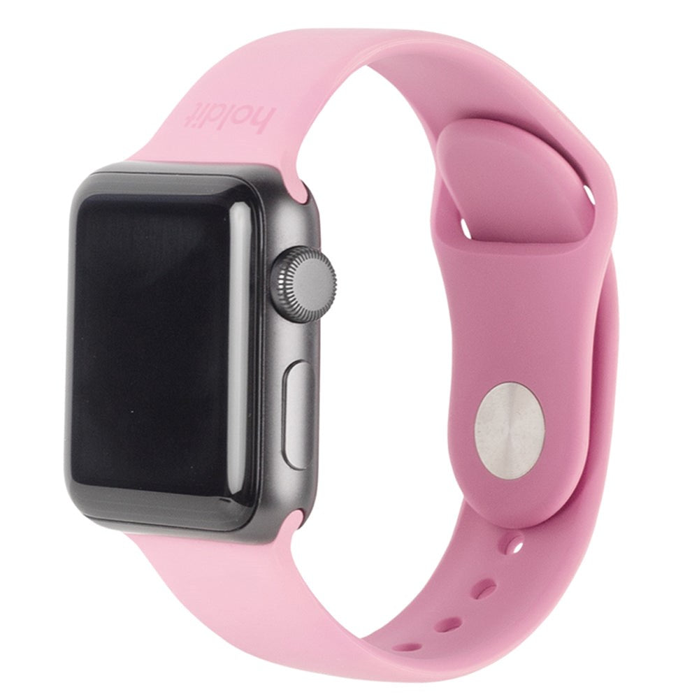 Apple Watch (42/44/SE/45/46/49mm) Holdit Silicone Watch Strap - Pink